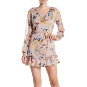 Band of Gypsies Floral Print Blush Pink Dress